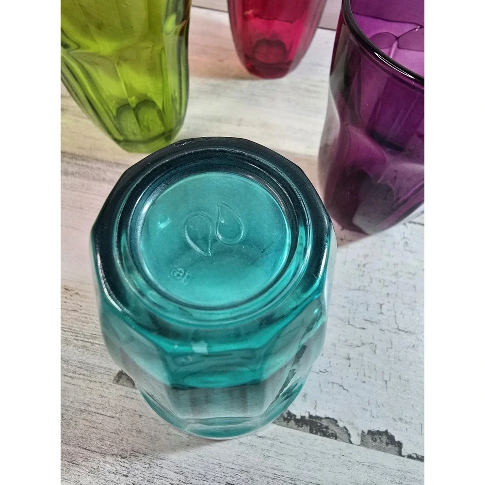 Circleware Juice Glasses‎ Set of 4 Jewel Gem Colors